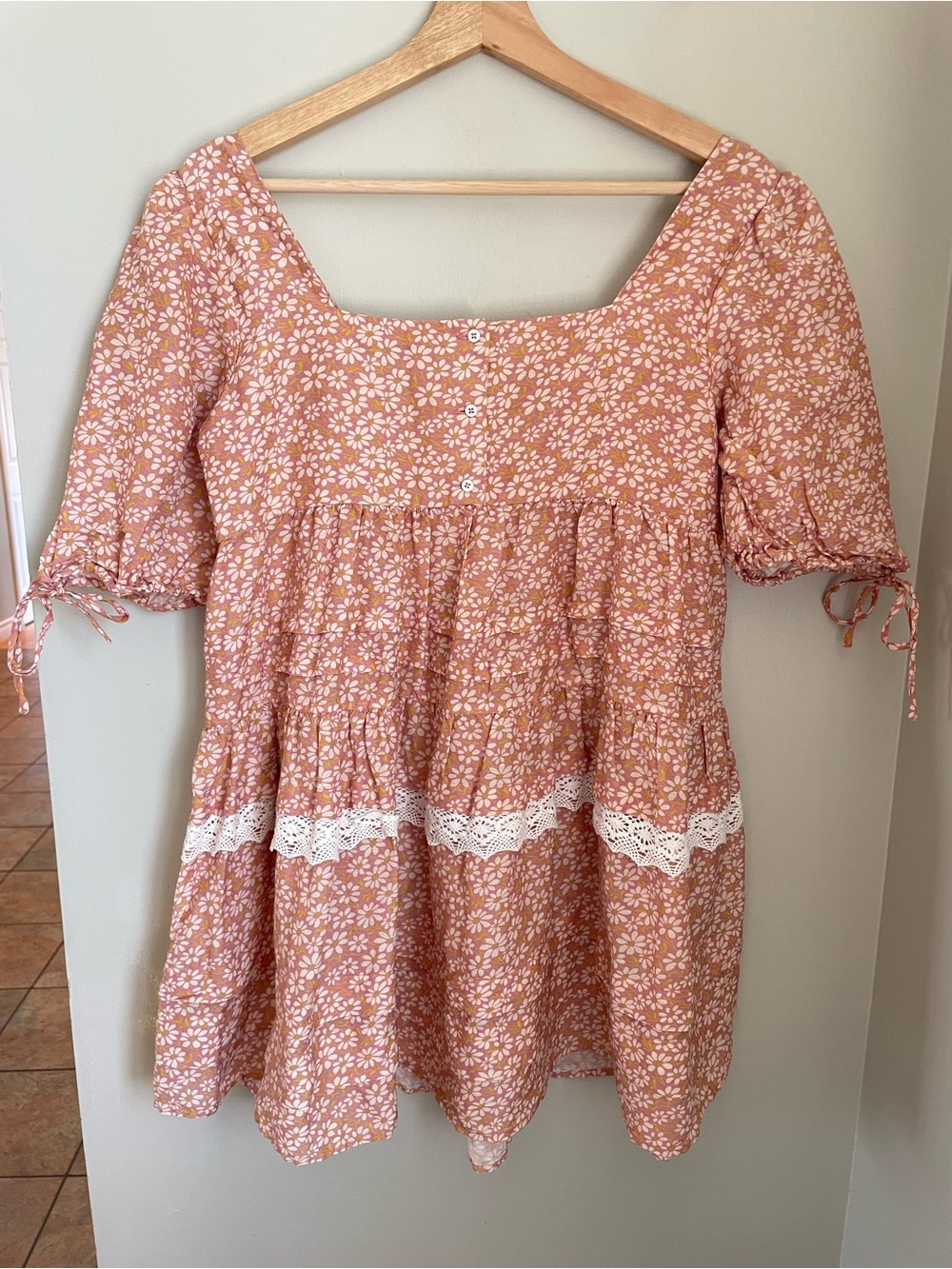Maje Radola Floral Print Linen Blend Mini Dress Eu 36 Size S Cottagecore Prairie - Picture 5 of 16